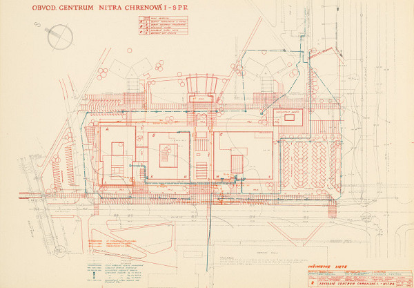 Michal Maximilián Scheer – Obvodné centrum v Nitre - Chrenová 1. Inžinierske siete. M 1:500. 