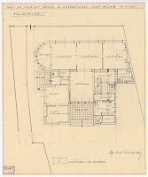 Oskár Winkler – Rodinný dom Dr. Schaleta v Rimavskej Sobote. Pôdorys prízemia. Alternatíva. M 1:100. 
