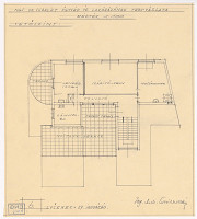 Oskár Winkler – Rodinný dom Dr. Schaleta v Rimavskej Sobote. Pôdorys poschodia. Alternatíva. M 1:100. 
