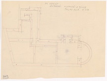 Oskár Winkler – Rodinný dom Dr. Schaleta v Rimavskej Sobote. Pôdorys základov. M 1:50. 
