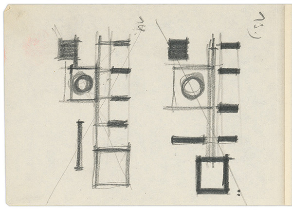 Vladimír Dedeček – Vysoká škola poľnohospodárska v Nitre. Skicár. Dvadsiaty deviaty list. 