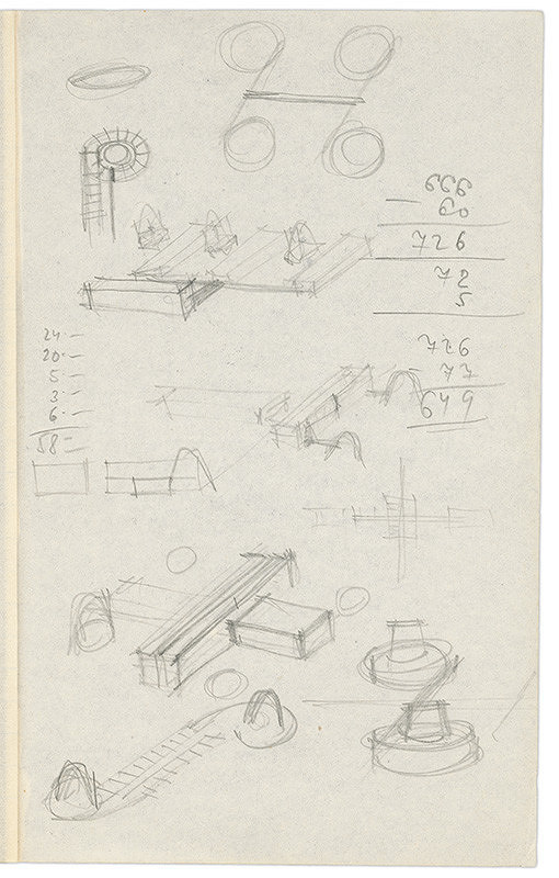 Vladimír Dedeček – Vysoká škola poľnohospodárska v Nitre. Skicár. Štvrtý list. 
