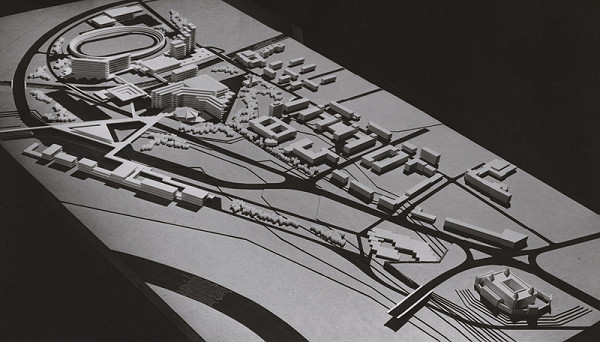 Vladimír Dedeček – Areál Vysokej školy lesníckej a drevárskej vo Zvolene. Model. 