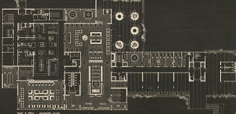 Gabriela Cimmermannová, Severín Ďuriš, Otto Sedlák, Stanislav Toman – Hotel Slovakia v Žiline. Štúdia interiérového riešenia hotela. Pôdorys poschodia. M 1:100 