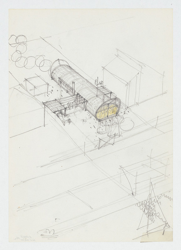 Ivan Matušík – Rodinný dom Xénie a Martina Lettrichovcov na Rybárskej ceste 23 v Senci. Štúdia. Perspektívny pohľad.   