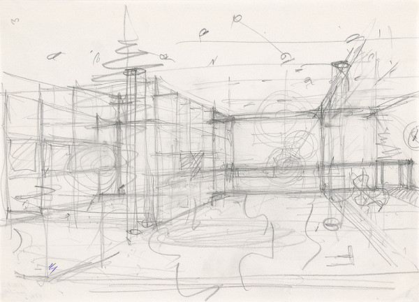 Ivan Matušík – Vila Vilček na Kráľovskej ceste v Nitre. Perspektíva interiéru.  