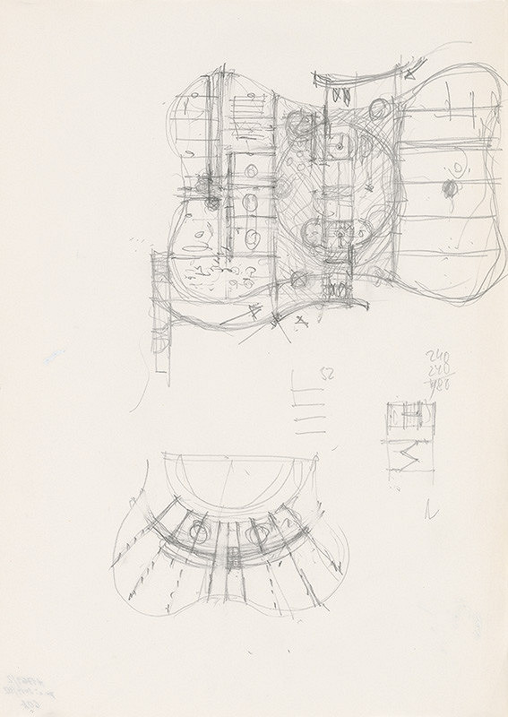 Ivan Matušík – Biznis centrum na Galvaniho ulici v Bratislave. Štúdia. Pôdorysy. M nezn. (1:400) 