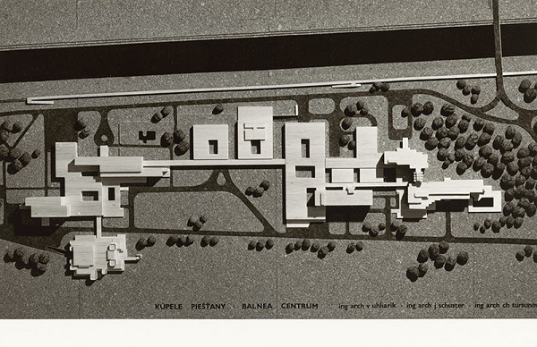 Viktor Uhliarik, Jozef Schuster, Christo Tursunov, Rajmund Müller – Liečebný ústav Palace a balneoterapia v Piešťanoch. Model. 