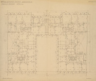 Andrej Szőnyi – Mestský nájomný dom na Grosslingovej ulici 107-109 v Bratislave. Pôdorys prízemia. M 1:100. 