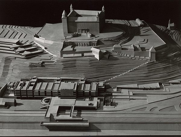 Rajmund Müller – Súťažný návrh na budovu SNR pod hradom v Bratislave. Model 