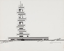 Josef Struhař, Milan Galbavý, Rajmund Müller – Riadiaca stanica rádioreleových spojov v Prahe - Strahove. Perspektíva. 