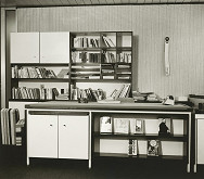 Ivan Slameň, Cyril Rovňák, Oliver Šabík, Jozef Červeň, Rajmund Müller – Zväz slovenských spisovateľov v Bratislave. Kancelária.  