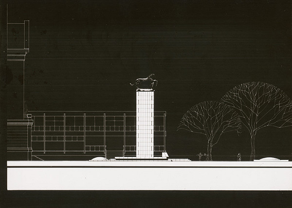 Ivan Salay, Bohumil Kafka, Rajmund Müller – Pamätník pred budovou SNM v Bratislave. Návrh. 