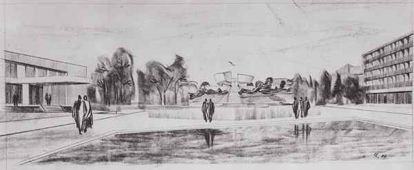 Dušan Kuzma, Rajmund Müller – Pamätník SNP v Banskej Bystrici. Skica návrhu. 