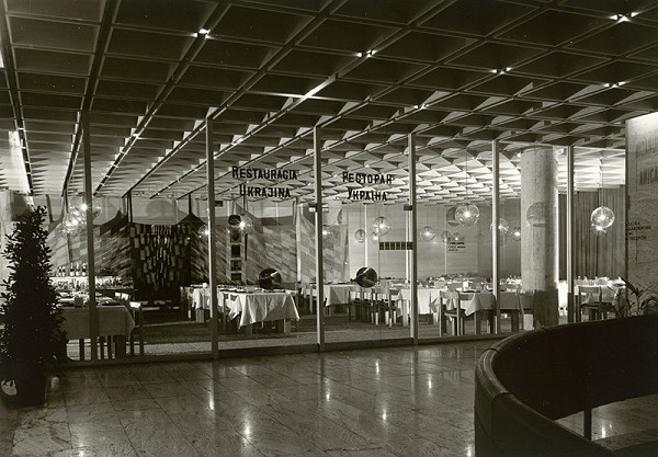 Ivan Matušík, Rajmund Müller – Obchodný dom Prior a hotel Kyjev v Bratislave. Interiér, reštaurácia 