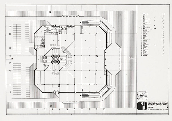 Rajmund Müller, Peter Černo, Stanislav Spáčil – Nákupné stredisko v Bratislave – Lamač. Pôdorys prízemia 
