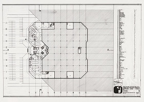 Rajmund Müller, Peter Černo, Stanislav Spáčil – Nákupné stredisko v Bratislave – Lamač. Pôdorys suterénu 