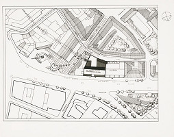 Andrej Gürtler, Marta Mačeková-Budinská, Rajmund Müller – Dostavba Domu odievania rekonštrukciou OD Dunaj v Bratislave. Situácia. 