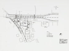 Valentín Grúber, Rajmund Müller – Obchodný dom v Novom Meste nad Váhom. Súhrnné riešenie stavby. M 1:500 (pôv.)   