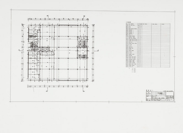 Valentín Grúber, Rajmund Müller – Obchodný dom v Novom Meste nad Váhom. Pôdorys 2. poschodia. M 1:100 (pôv.)   
