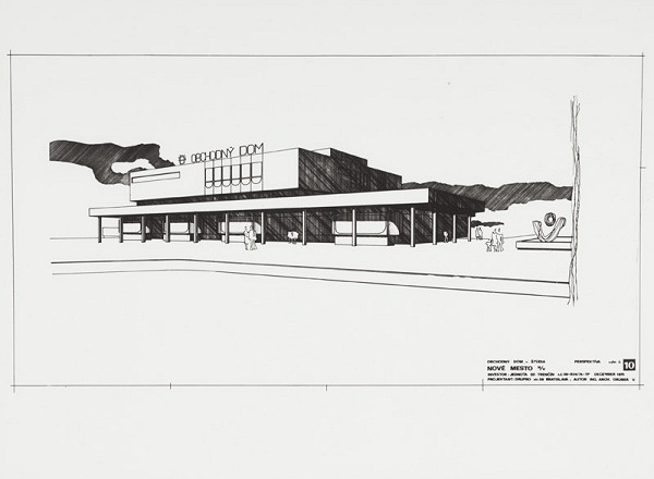Valentín Grúber, Rajmund Müller – Obchodný dom v Novom Meste nad Váhom. Perspektíva 