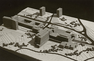 Oldřich Černý, Jan Fibinger, Rajmund Müller – Nemocnica L. Dérera na Kramároch v Bratislave.  Model. 