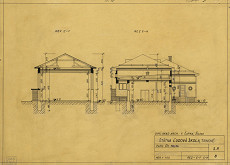 Ferdinand Čapka – Ľudová škola v Trnovom. Rezy E-F, G-H. M 1:100. 