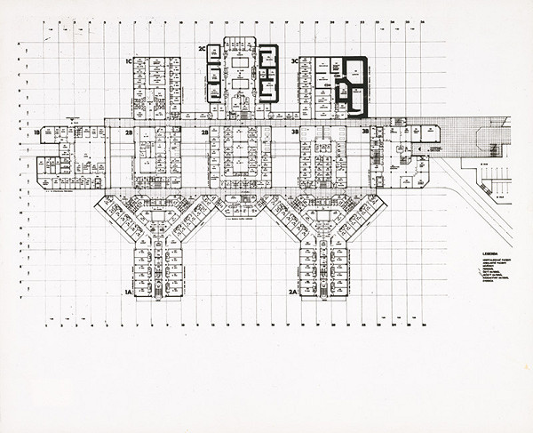 Eva Ondrušková, Rajmund Müller – Inštitút klinickej onkológie v Bratislave – Kramároch. Pôdorys. 
