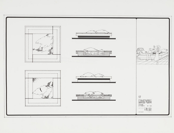Rajmund Müller, Alfréd Nemeth, Otto Šujan, Milan Križan, Miloš Gašparec – Štúdia úprav námestí v štátnej mestskej pamiatkovej rezervácii Bratislava - mesto. Sedenie a kvety. M 1:20 (pôv.)   