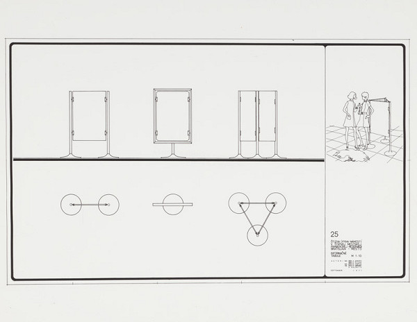 Rajmund Müller, Alfréd Nemeth, Otto Šujan, Milan Križan, Miloš Gašparec – Štúdia úprav námestí v štátnej mestskej pamiatkovej rezervácii Bratislava - mesto. Informačné tabule. M 1:10 (pôv.)   