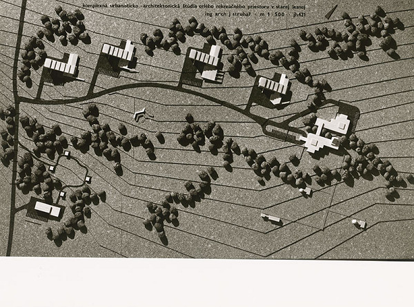 Josef Struhař, Rajmund Müller – Urbanisticko-architektonická štúdia rekreačného areálu v Starej Lesnej. Model.  