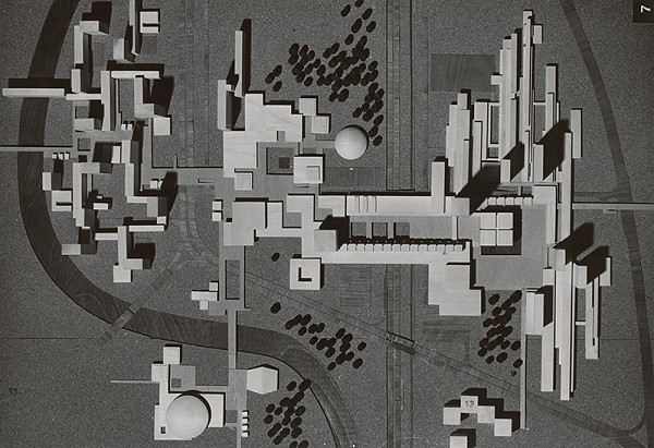 Rajmund Müller – Súťaž na centrum aglomerácie Martin-Vrútky. Návrh č. 7. Model. 