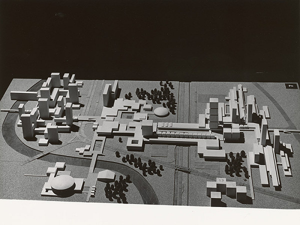 Rajmund Müller – Súťaž na centrum aglomerácie Martin-Vrútky. Návrh č. 7. Model. 