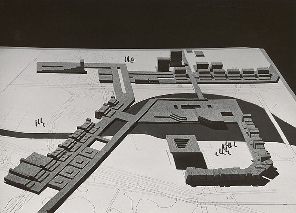 Rajmund Müller – Súťaž na centrum aglomerácie Martin-Vrútky. Návrh s neznámym číslom. Model. 