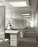 Eduard Šutek, Rajmund Müller – Veľkopriestorový ateliér Drupro. Detail interiéru s chodbou 