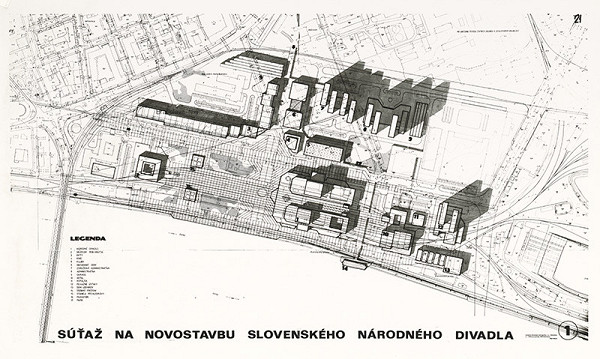 Dušan Kuzma, Pavol Kuzma, Rajmund Müller – Nová budova SND v Bratislave. Situácia. 