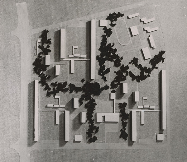 Ján Svetlík – Štúdia obytného okrsku pre 4500-6000 obyvateľov. Fotografia modelu 