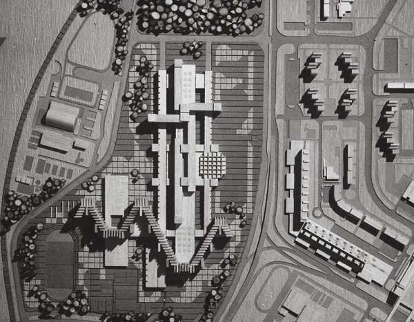 Rajmund Müller – Budovy a areál Ekonomickej univerzity v Bratislave. Súťažný model.  