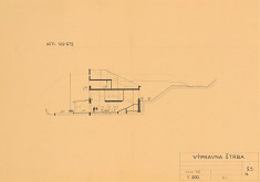 Vojtěch Krch – Výpravňa Štrba. Rez. M 1:200 