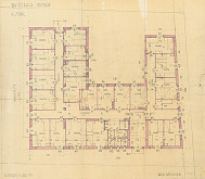 Friedrich Weinwurm, Ignác Vécsei – Československé štátne kúpele ( Lívia ), Piešťany - prierez a výhľad do dvora 