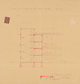 Friedrich Weinwurm, Ignác Vécsei – Obytný dom pre pána Evžena Feldmára v Piešťanoch - rez 
