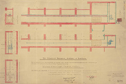 Friedrich Weinwurm, Ignác Vécsei – Obytný dom pre pána Evžena Feldmára v Piešťanoch - plán osobných výťahov pre 4 osoby. M 1:30 