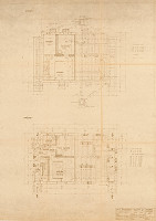 Neznámy autor – Svit. Štvordom Martfů 46. Pôdorys suterénu a prízemia. M 1:50 
