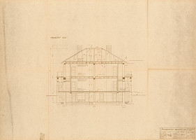 Neznámy autor – Svit. Štvordom Martfů 46. Pozdĺžny rez. M 1:50 