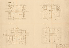 Neznámy autor – Svit - Dvojdom typ „DROFA“. Pôdorysy. M 1:50, M 1:100 