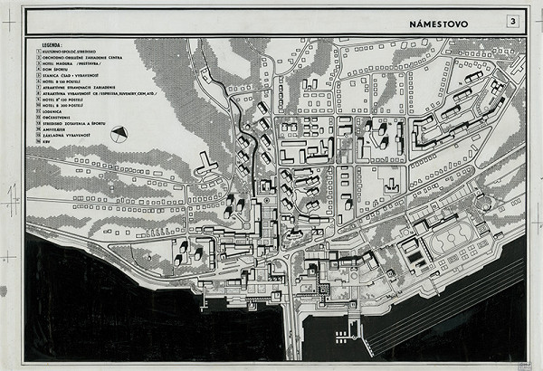 Ján Svetlík – Súťažný návrh na Oravskú priehradu. Urbanistický návrh Námestova. 