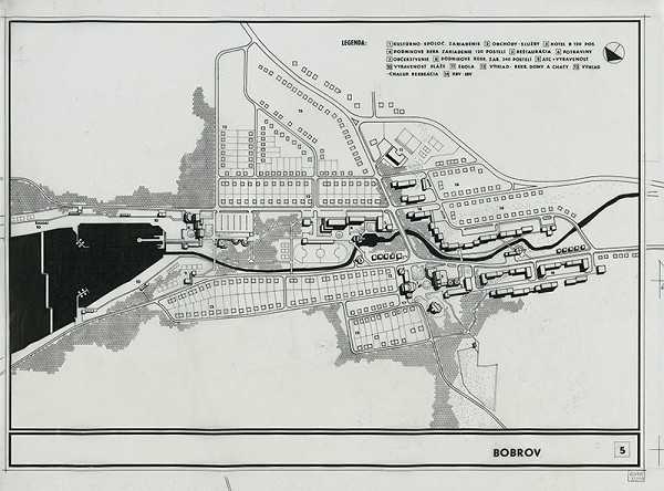 Ján Svetlík – Súťažný návrh na Oravskú priehradu. Urbanistický návrh Bobrov. 