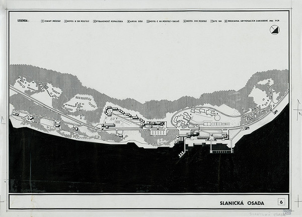 Ján Svetlík – Súťažný návrh na Oravskú priehradu. Urbanistický návrh Slanická osada. 