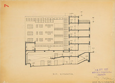 Ferdinand Silberstein-Silvan – Mestská sporiteľňa, Trenčín. Rez 