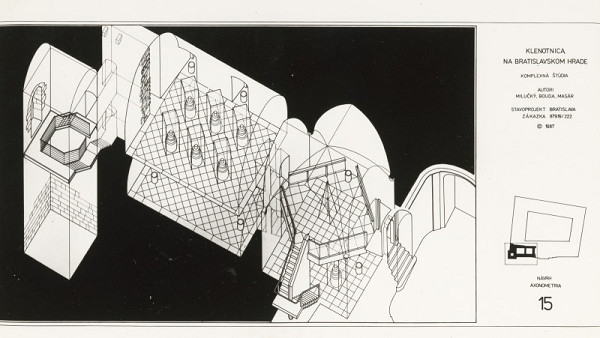 Ferdinand Milučký, Peter Bouda, Ivan Masár, Askold Žáčko – Klenotnica na Bratislavskom hrade. Axonometria priestorov. 